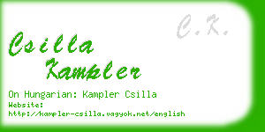 csilla kampler business card